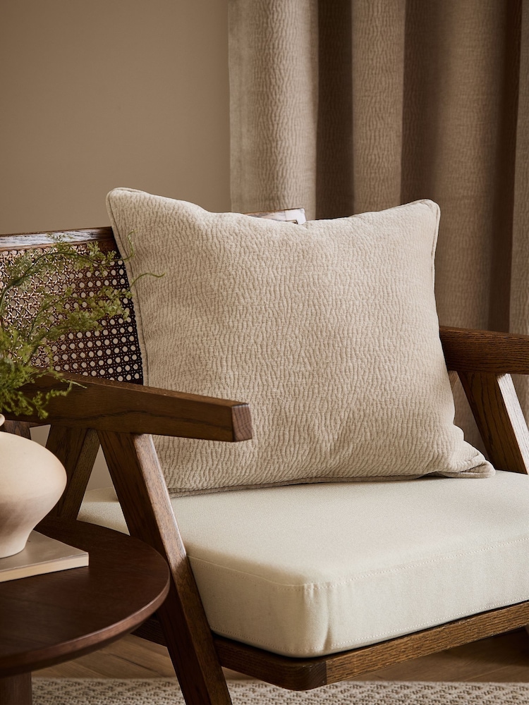 Yard Linen Heath Washed Velvet Textured Fibre Filled Cushion - Image 1 of 3 Yard Linen Heath Washed Velvet Textured Fibre Filled Cushion - Image 1 of 3