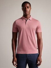 Ted Baker Pink Slim Zeiter Soft Touch Polo Shirt - Image 1 of 5