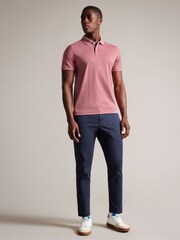 Ted Baker Pink Slim Zeiter Soft Touch Polo Shirt - Image 3 of 5