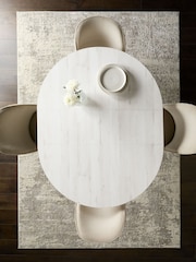 White Bronx 4 to 6 Seater Extending Round Dining Table - Image 3 of 10
