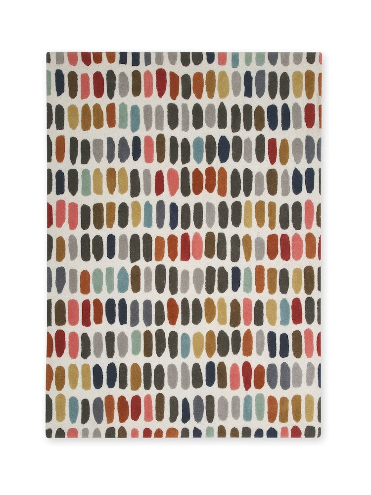 Multicoloured Sketch Rug - Image 5 of 6
