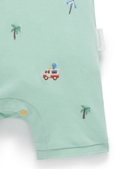 Purebaby Blue Cancun Polo Rompersuit - Image 5 of 5