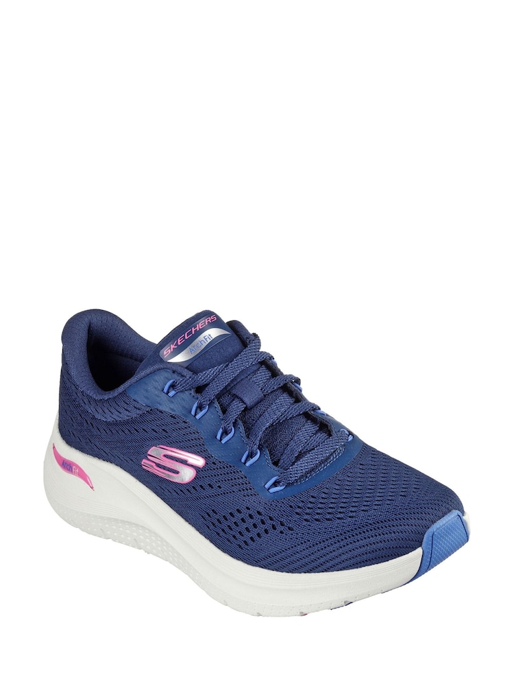 Skechers Dark Blue Arch Fit 2.0 Big League Trainers - Image 1 of 5