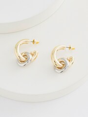 Gold Tone/Silver Tone Chunky Hoop Earrings - Image 6 of 6