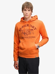 Superdry Orange Outdoor Icon Hoodie - Image 1 of 7