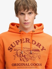 Superdry Orange Outdoor Icon Hoodie - Image 4 of 7