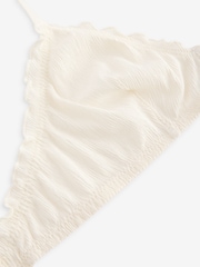 self. Cream Crinkle Non Wire Bralette - Image 8 of 9