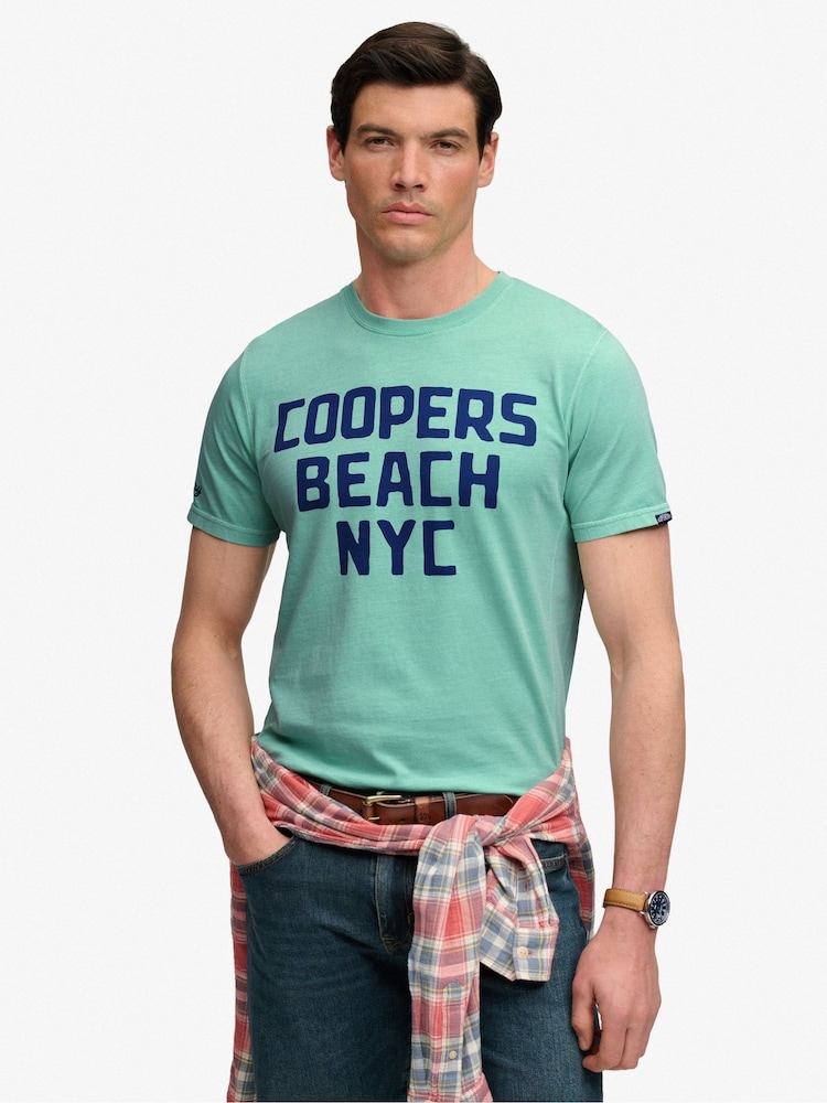 Superdry Green Outdoor Type T-Shirt - Image 1 of 7 Superdry Green Outdoor Type T-Shirt - Image 1 of 7
