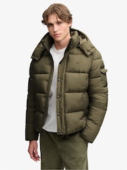 Superdry Olive Green Premium Ripstop Puffer Jacket - Image 1 of 7