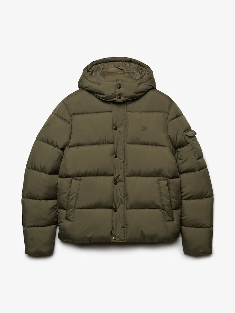 Superdry Olive Green Premium Ripstop Puffer Jacket - Image 7 of 7