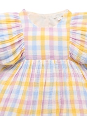 Purebaby Pink Check Gathered Dress - Image 3 of 5