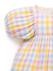 Purebaby Pink Check Gathered Dress - Image 4 of 5