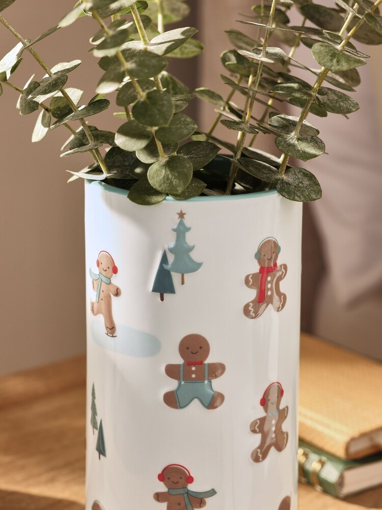 Natural Gingerbread Christmas Vase - Image 2 of 3