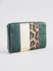 Green Spliced Midi Zip Purse - Image 1 of 5