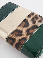 Green Spliced Midi Zip Purse - Image 4 of 5