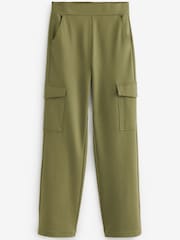 Khaki Green Ponte Utility Cargo Trousers - Image 5 of 6