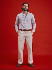 Tommy Hilfiger Blue Regular Fit Stripe Oxford Shirt - Image 1 of 7