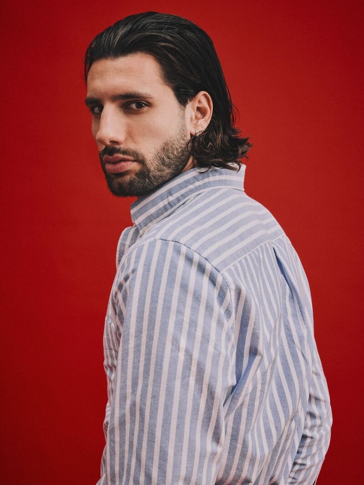 Tommy Hilfiger Blue Regular Fit Stripe Oxford Shirt - Image 2 of 7