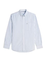 Tommy Hilfiger Blue Regular Fit Stripe Oxford Shirt - Image 7 of 7