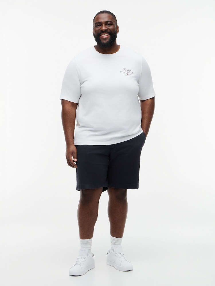 Tommy Hilfiger White Plus Logo Jersey Crew Neck T-Shirt - Image 2 of 5 Tommy Hilfiger White Plus Logo Jersey Crew Neck T-Shirt - Image 2 of 5