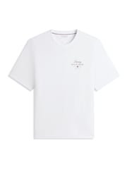 Tommy Hilfiger White Plus Logo Jersey Crew Neck T-Shirt - Image 5 of 5