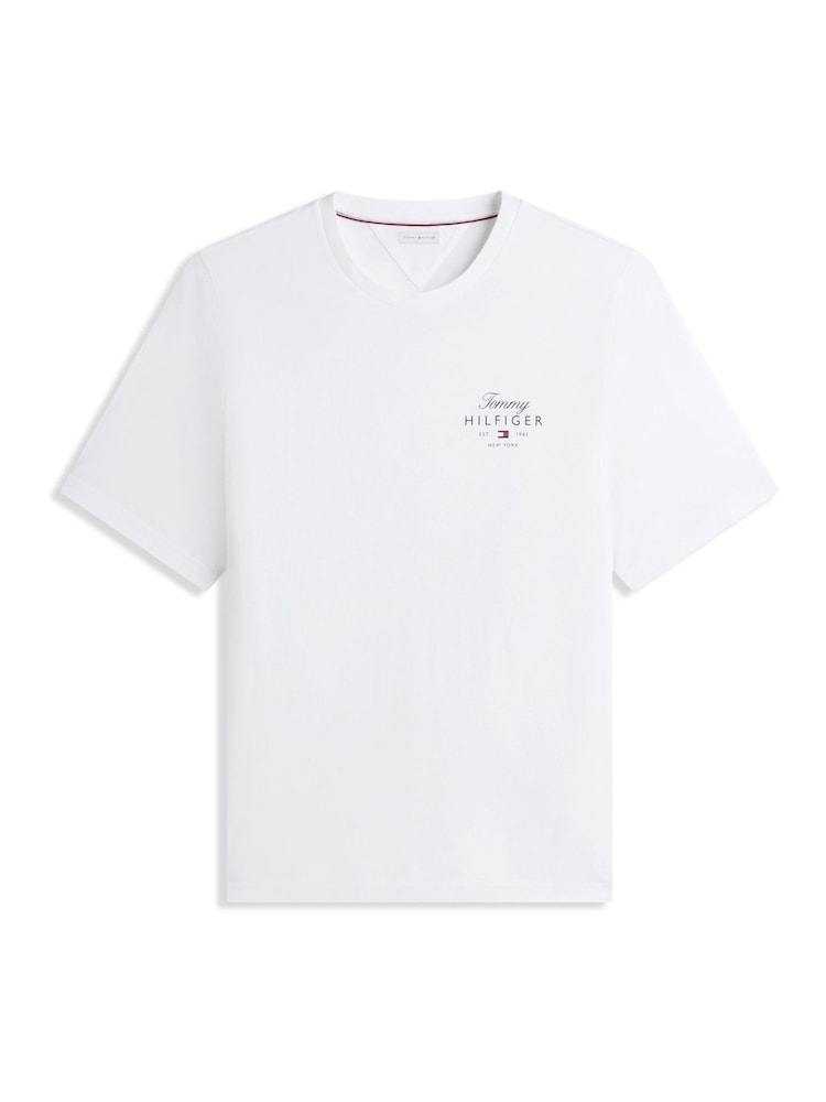 Tommy Hilfiger White Plus Logo Jersey Crew Neck T-Shirt - Image 5 of 5 Tommy Hilfiger White Plus Logo Jersey Crew Neck T-Shirt - Image 5 of 5