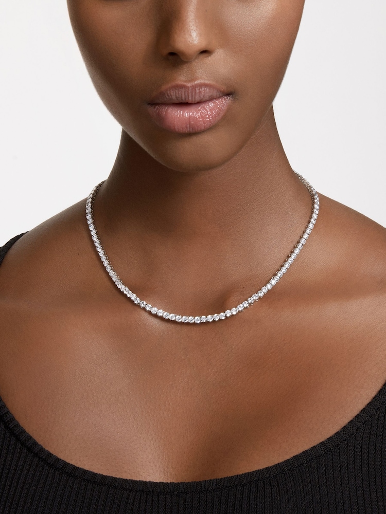 Swarovski White Matrix Tennis Necklace - Image 1 of 6 Swarovski White Matrix Tennis Necklace - Image 1 of 6