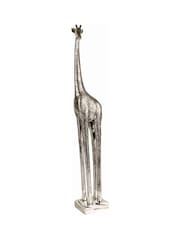 Libra Interiors Silver Large Giraffe Sculpture - Image 3 of 3