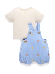 Purebaby Blue Sunshine Dungaree Set - Image 2 of 5