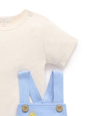 Purebaby Blue Sunshine Dungaree Set - Image 3 of 5
