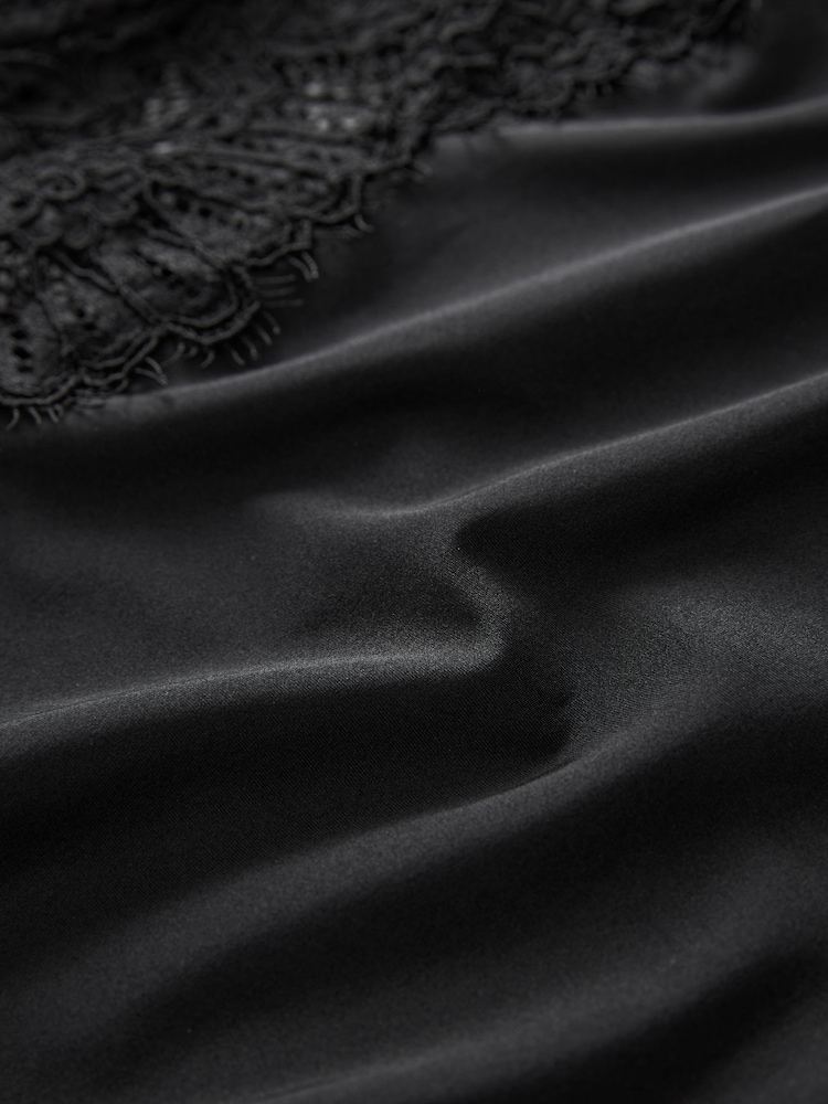 Lipsy Black Lace Capped Sleeve Bodysuit - Image 4 of 4 Lipsy Black Lace Capped Sleeve Bodysuit - Image 4 of 4