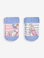 JoJo Maman Bébé Pink Peter Rabbit Baby Socks 2 Pack - Image 1 of 1