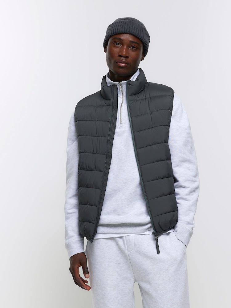 River Island Green Gilet - Image 1 of 5 River Island Green Gilet - Image 1 of 5