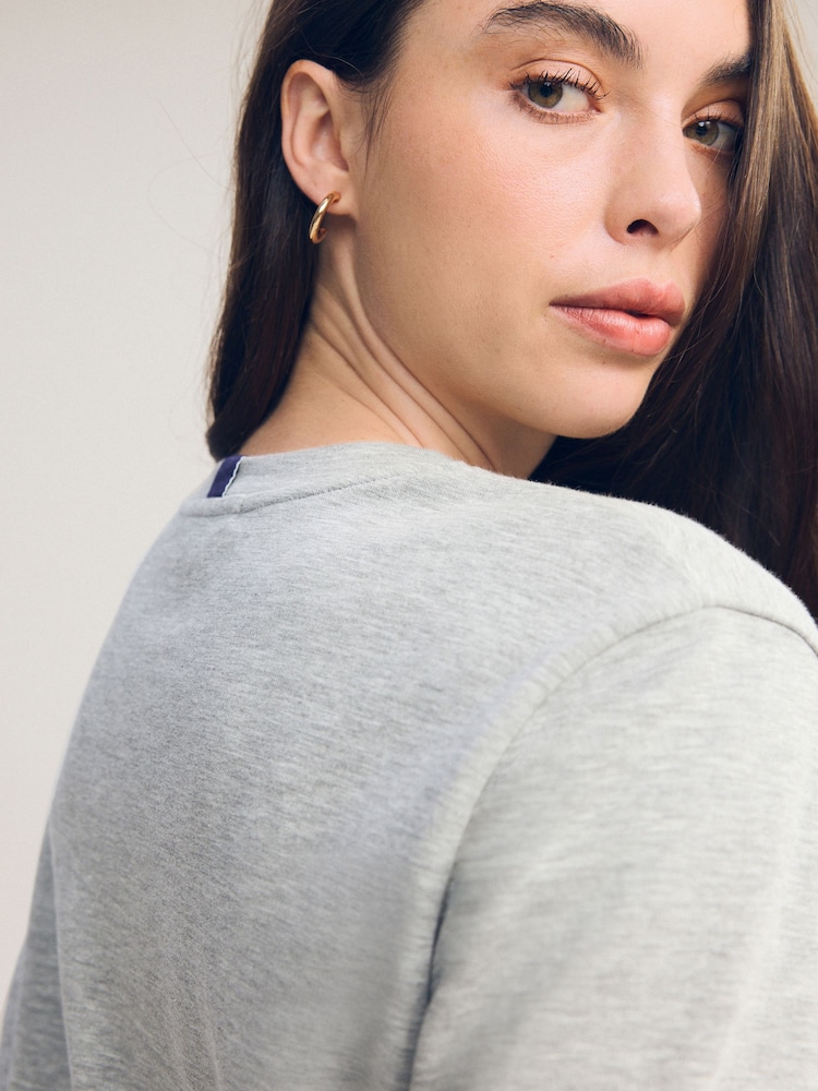 Gris - T-shirt Manche courte Col ras du cou lourd - Image 4 of 9