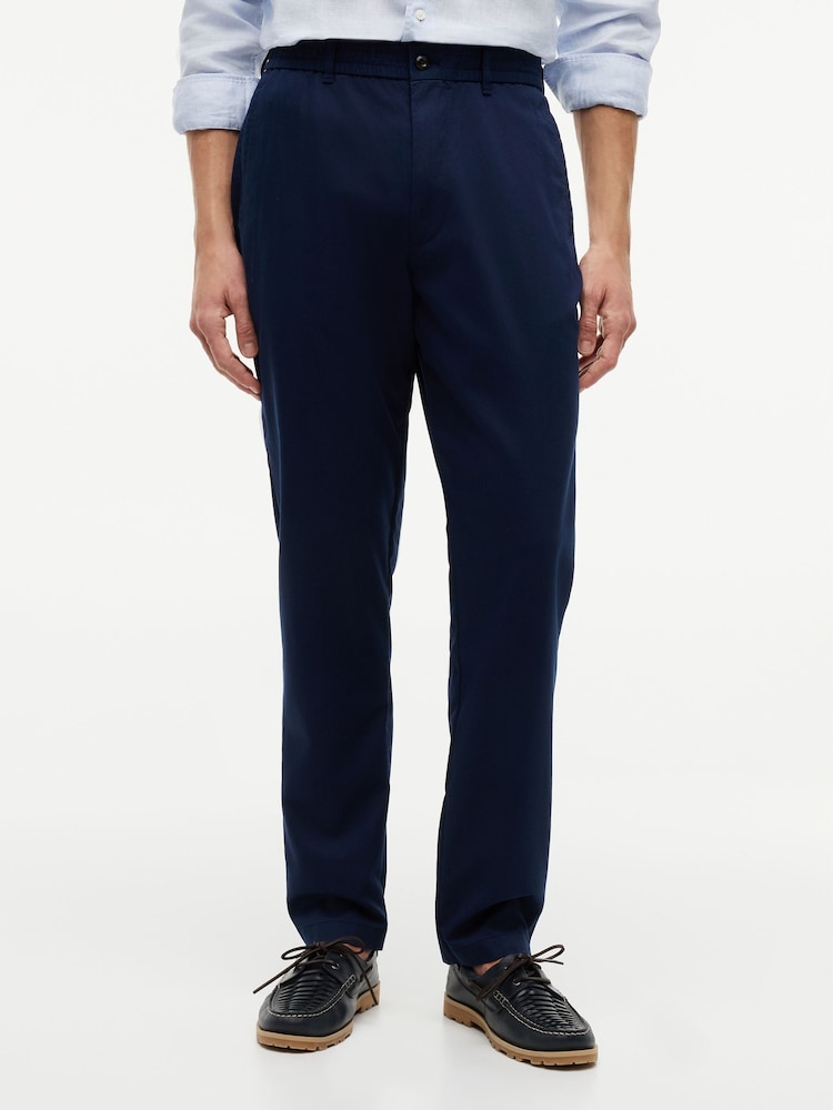 Tommy Hilfiger Blue Dover Elasticated Regular Twill Chinos - Image 1 of 5