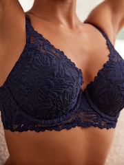 Bleu marine - Soutien-gorge AE Ultimate Comfort en dentelle - Image 4 de 5