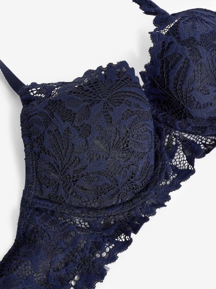 Bleu marine - Soutien-gorge AE Ultimate Comfort en dentelle - Image 5 de 5