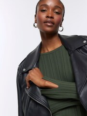 River Island Green Slit Hem Maxi Dress - Image 4 of 5