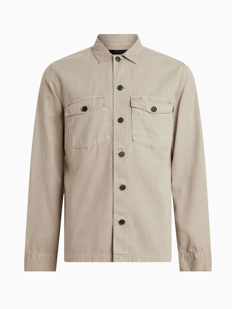 لون طبيعي - قميص Spotter قطني 100% طراز عسكري من AllSaints - صورة 5 من 5 لون طبيعي - قميص Spotter قطني 100% طراز عسكري من AllSaints - صورة 5 من 5