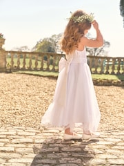 Ecru White Flower Girl Bow Dress (3mths-16yrs) - Image 5 of 7
