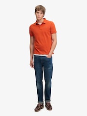 Superdry Orange Classic Pique Polo Shirt - Image 3 of 5