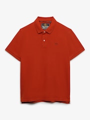 Superdry Orange Classic Pique Polo Shirt - Image 5 of 5
