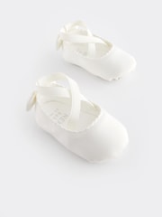 White Ballet Baby Shoes (0-24mths) - Image 1 of 5