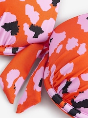 Rot mit Animalprint - Mint Tief ausgeschnittenes Bikini-Top aus Samt - Bild 5 von 6