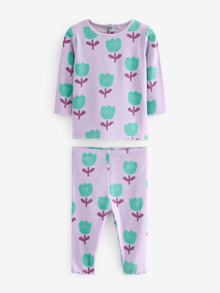 Multi 6 Piece Baby T-Shirts and Leggings Set - Image 3 of 5