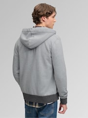 Superdry Light Grey SD&Co. Zip Through Hoodie - Image 2 of 6