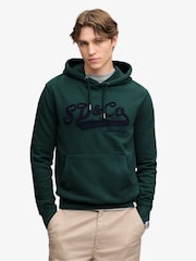 Superdry Green SD&Co Washed Embroidered Relaxed Hoodie - Image 1 of 7