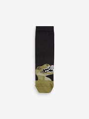 Black Animal Food Cotton Rich Socks 7 Pack - Image 4 of 8