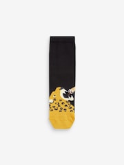 Black Animal Food Cotton Rich Socks 7 Pack - Image 8 of 8