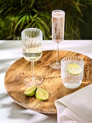 Clear Hollis Plastic Picnic Drinkware Set of 4 Wine Glasses - Image 4 of 5